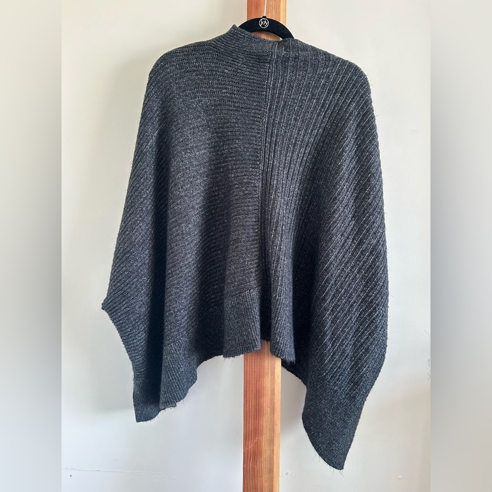 Lou & Grey Blue Knit Poncho - Picture 1 of 3